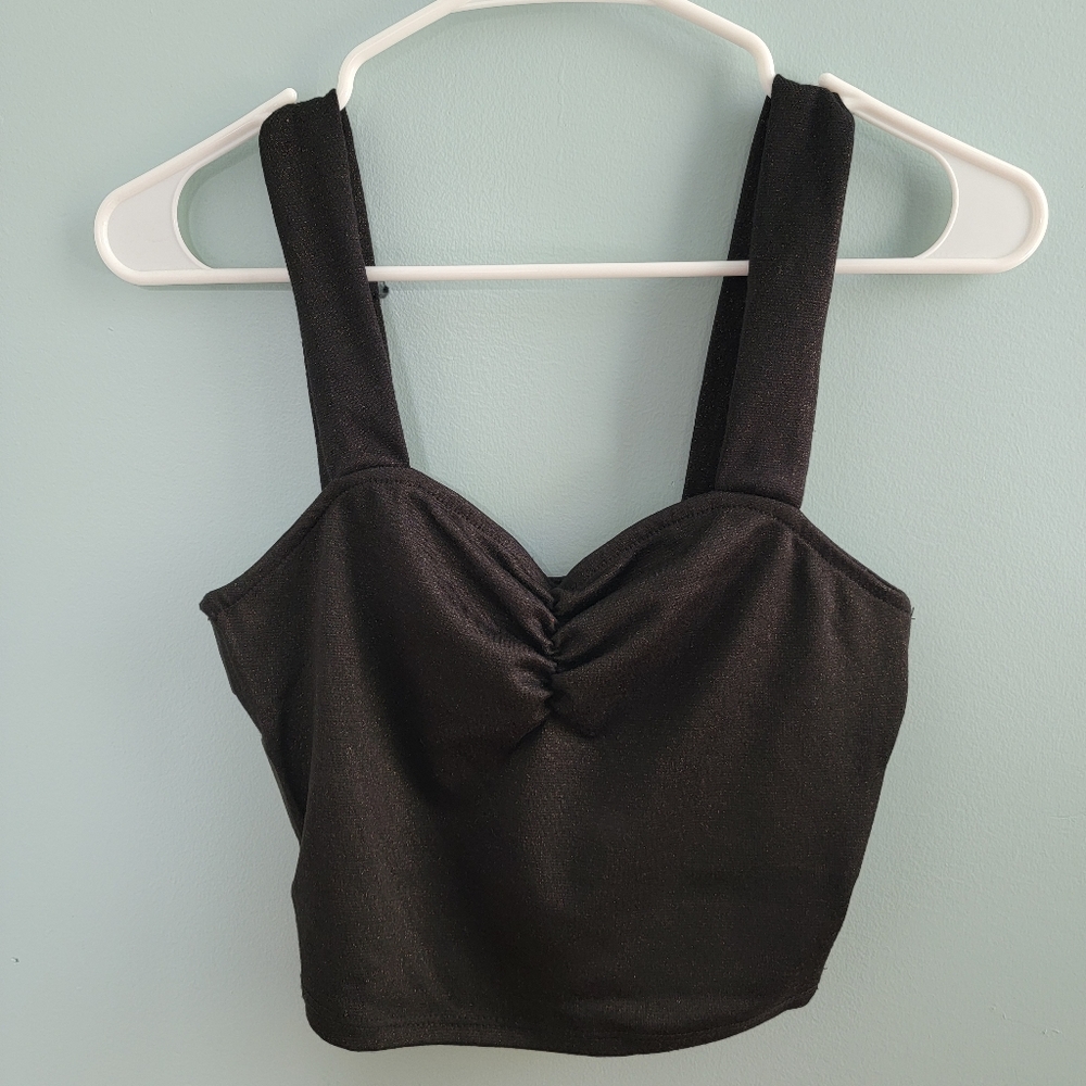 Crop top small black